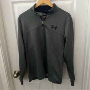 Under Armour Men's Long Sleeve 1/4 Zip Pullover Solid Gray Size M